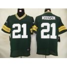 nike nfl jerseys green bay packers #21 woodson green[elite]