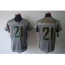 nike nfl jerseys green bay packers #21 woodson grey[Elite shadow]
