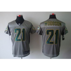 nike nfl jerseys green bay packers #21 woodson grey[Elite shadow]