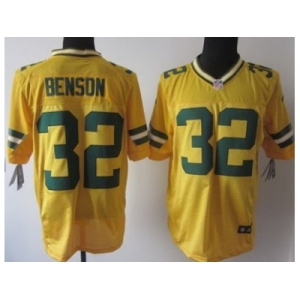 nike nfl jerseys green bay packers #32 benson yellow[Elite]