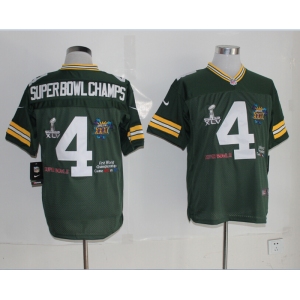 nike nfl jerseys green bay packers #4 super bowl champs green[elite]