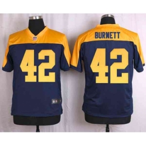 nike nfl jerseys green bay packers #42 burnett yellow-blue[Elite]