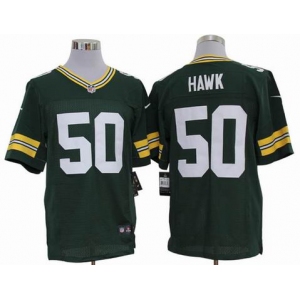 nike nfl jerseys green bay packers #50 hawk green[elite]