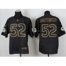 nike nfl jerseys green bay packers #52 clay matthews black[Elite gold lettering fashion]