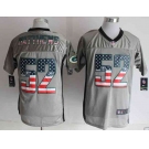 nike nfl jerseys green bay packers #52 clay matthews grey[Elite USA flag fashion shadow]