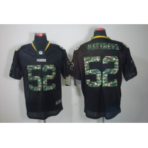 nike nfl jerseys green bay packers #52 matthews black[camo fashion Elite]