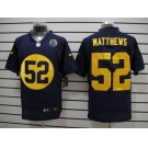 nike nfl jerseys green bay packers #52 matthews blue[Elite 50th Patch]