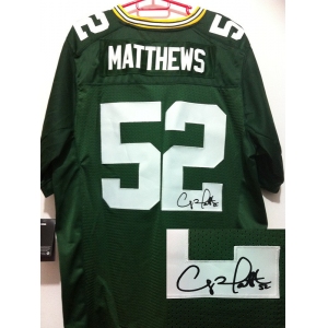 nike nfl jerseys green bay packers #52 matthews green[Elite signature]
