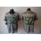 nike nfl jerseys green bay packers #52 matthews grey[Elite shadow 50th Patch]