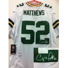 nike nfl jerseys green bay packers #52 matthews white[Elite signature]