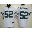 nike nfl jerseys green bay packers #52 matthews white[elite]
