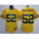 nike nfl jerseys green bay packers #52 matthews yellow[Elite]