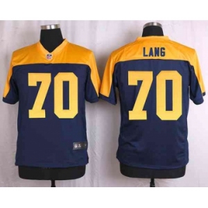 nike nfl jerseys green bay packers #70 lang yellow-blue[Elite]