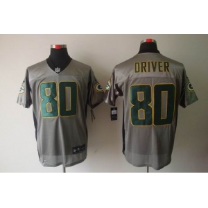 nike nfl jerseys green bay packers #80 driver grey[Elite shadow]