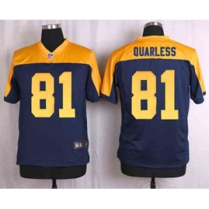 nike nfl jerseys green bay packers #81 quarless yellow-blue[Elite]