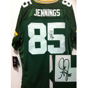 nike nfl jerseys green bay packers #85 jennings green[Elite signature]