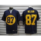 nike nfl jerseys green bay packers #87 nelson blue[Elite]