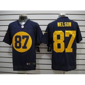 nike nfl jerseys green bay packers #87 nelson blue[Elite]