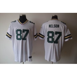 nike nfl jerseys green bay packers #87 nelson white[elite]