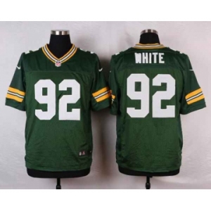 nike nfl jerseys green bay packers #92 white green[Elite]