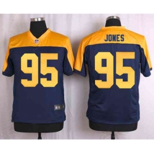nike nfl jerseys green bay packers #95 jones yellow-blue[Elite]