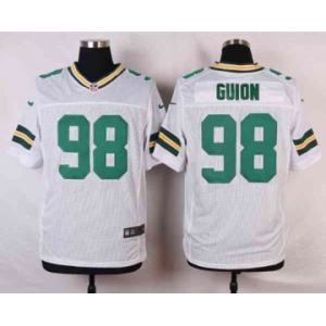 nike nfl jerseys green bay packers #98 guion white[Elite]