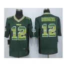 2015 new nike green bay packers #12 rodgers green strobe jerseys[limited]