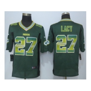 2015 new nike green bay packers #27 lacy green strobe jerseys[limited]