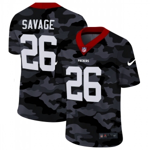 Men New Nike Green Bay Packers #26 Savage 2020 Nike Camo Salute to Service Limited Jersey