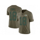 Men Nike Green Bay Packers #18 Randall Cobb Limited Olive 2017 Salute to Service NFL Jersey