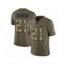 Men Nike Green Bay Packers #21 Ha Ha Clinton-Dix Limited Olive Camo 2017 Salute to Service NFL Jersey