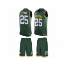 Men Nike Green Bay Packers #25 Marwin Evans Limited Green Tank Top Suit NFL Jersey