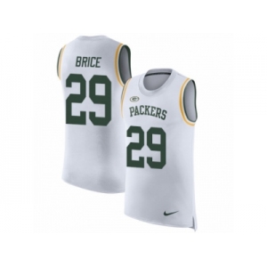 Men Nike Green Bay Packers #29 Kentrell Brice White Rush Player Name & Number Tank Top NFL Jersey