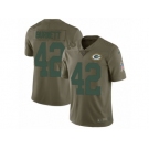 Men Nike Green Bay Packers #42 Morgan Burnett Limited Olive 2017 Salute to Service NFL Jersey