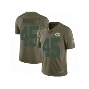 Men Nike Green Bay Packers #45 Vince Biegel Limited Olive 2017 Salute to Service NFL Jersey