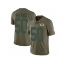 Men Nike Green Bay Packers #50 Blake Martinez Limited Olive 2017 Salute to Service NFL Jersey