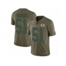 Men Nike Green Bay Packers #51 Kyler Fackrell Limited Olive 2017 Salute to Service NFL Jersey