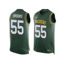 Men Nike Green Bay Packers #55 Ahmad Brooks Limited Green Player Name & Number Tank Top NFL Jersey