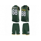 Men Nike Green Bay Packers #68 Kyle Murphy Limited Green Tank Top Suit NFL Jersey