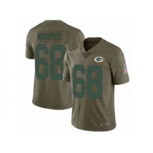 Men Nike Green Bay Packers #68 Kyle Murphy Limited Olive 2017 Salute to Service NFL Jersey