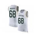 Men Nike Green Bay Packers #68 Kyle Murphy White Rush Player Name & Number Tank Top NFL Jersey