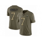 Men Nike Green Bay Packers #7 Brett Hundley Limited Olive Camo 2017 Salute to Service NFL Jersey