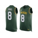 Men Nike Green Bay Packers #8 Justin Vogel Limited Green Player Name & Number Tank Top NFL Jersey