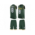 Men Nike Green Bay Packers #8 Justin Vogel Limited Green Tank Top Suit NFL Jersey