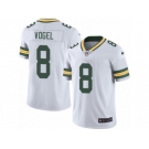 Men Nike Green Bay Packers #8 Justin Vogel White Vapor Untouchable Limited Player NFL Jersey