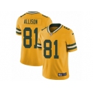 Men Nike Green Bay Packers #81 Geronimo Allison Limited Gold Rush Vapor Untouchable NFL Jersey