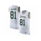 Men Nike Green Bay Packers #81 Geronimo Allison White Rush Player Name & Number Tank Top NFL Jersey