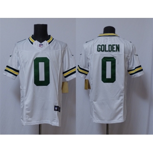Men's Green Bay Packers #0 Matthew Golden White Vapor 2025 F.U.S.E. Limited Football Stitched Jersey