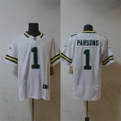Men's Green Bay Packers #1 Micah Parsons White Vapor 2025 F.U.S.E. Limited Stitched Football Jersey