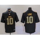 Men's Green Bay Packers #10 Jordan Love Black Fashion Vapor Limited Stitched Football Jersey